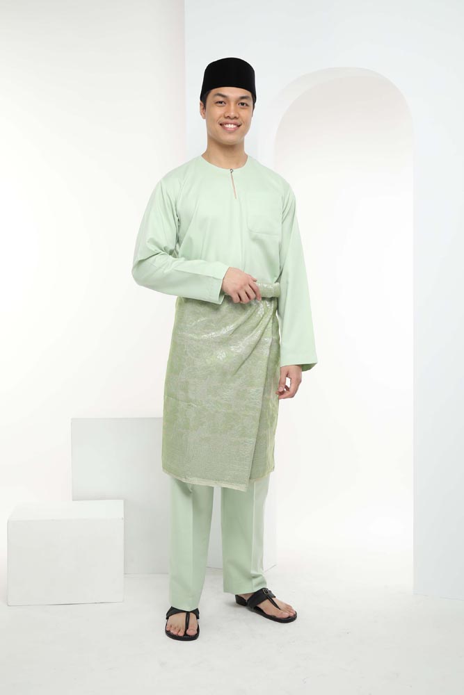  Baju  Melayu Warna  Warni Beige  Green Omar Ali